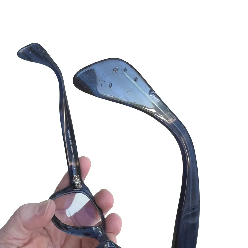 Ray-Ban RB 0880 8053 Blue Marble Square Eyeglasses Frames 49-19-145 Italy